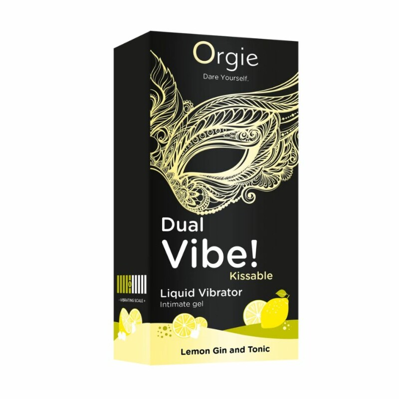 Рідкий вібратор Orgie Dual Vibe! Lemon Gin And Tonic джин-тонік лимон, 15 мл - Изображение 4