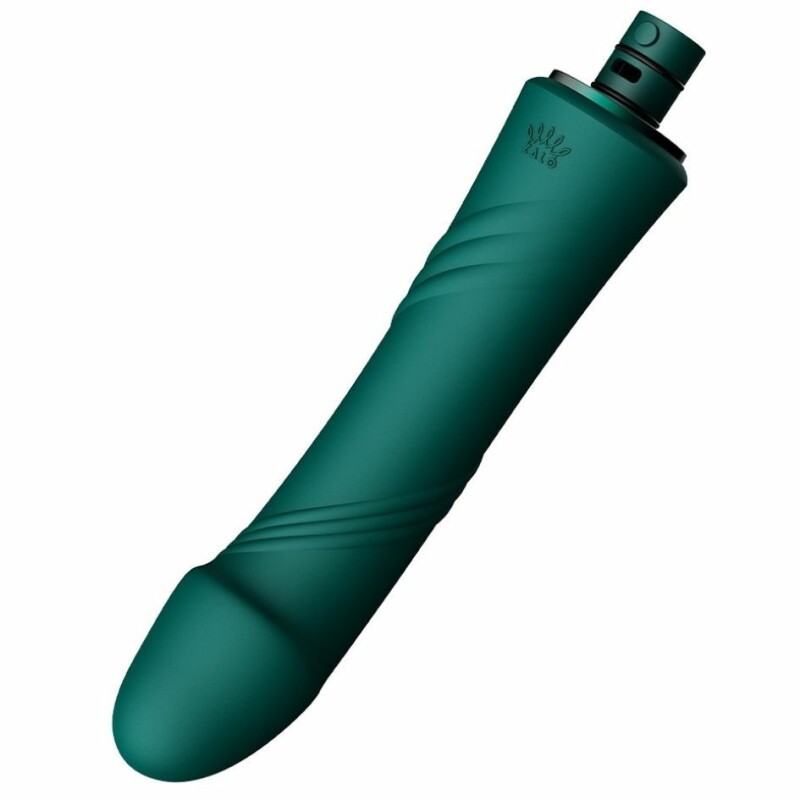 Секс-машина вібратор з 2 насадками Zalo Sesh Turquoise з контролем з додатка і пультом, з підігрівом, зелений - Изображение 8