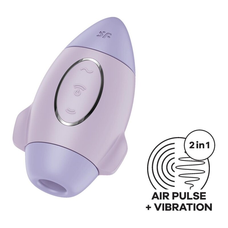 Вібратор Satisfyer Mission Control з вакуумною стимуляцією клітора, фіолетовий, 10 х 6.6 см - Зображення 2