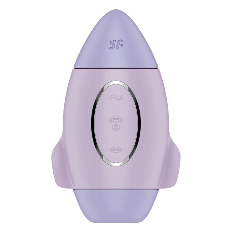 Вібратор Satisfyer Mission Control з вакуумною стимуляцією клітора, фіолетовий, 10 х 6.6 см