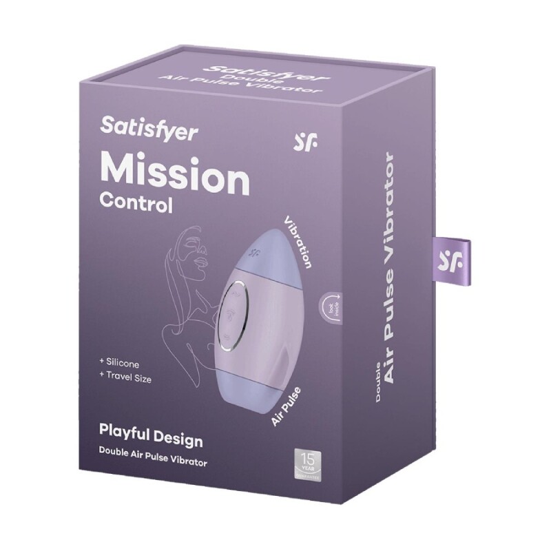 Вібратор Satisfyer Mission Control з вакуумною стимуляцією клітора, фіолетовий, 10 х 6.6 см - Зображення 1
