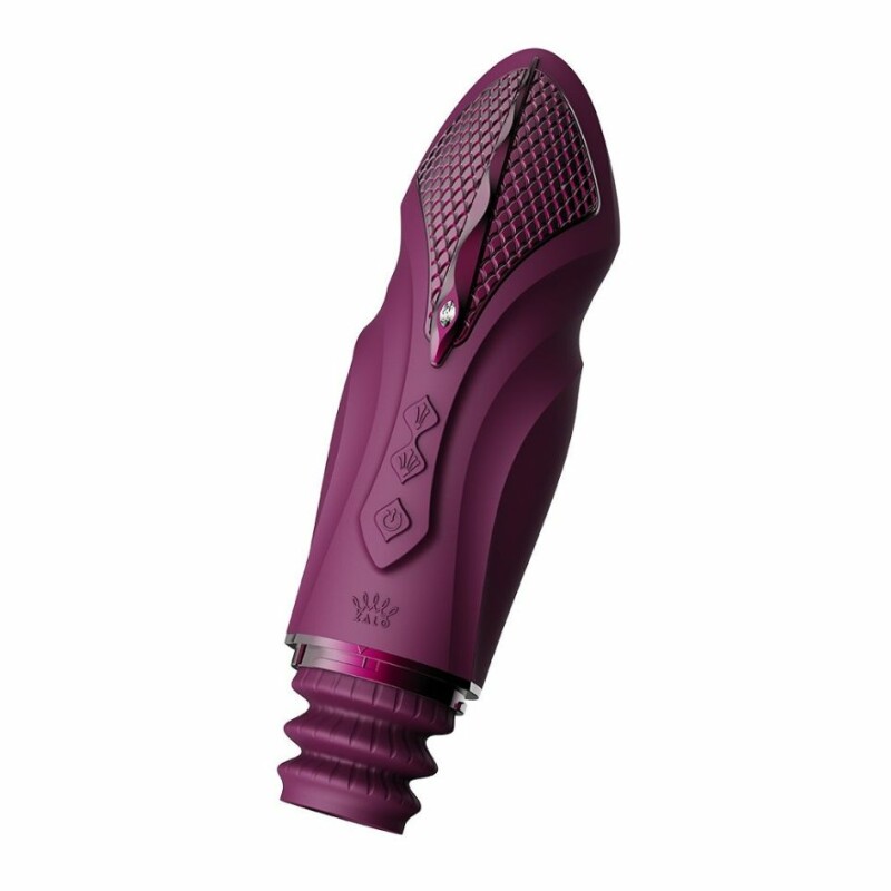 Секс-машина вібратор з 2 насадками Zalo Sesh Velvet Purple з контролем з додатка і пультом, з підігрівом, фіолет - Изображение 6