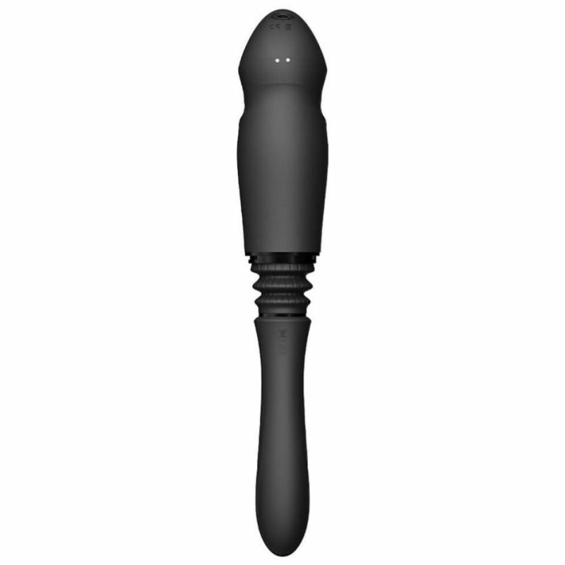Секс-машина вібратор з 2 насадками Zalo Sesh Obsidian Black з контролем з додатка і пультом, з підігрівом, чорна - Изображение 4