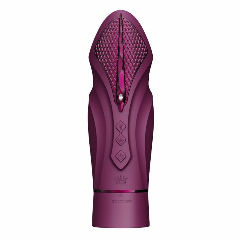 Секс-машина вібратор з 2 насадками Zalo Sesh Velvet Purple з контролем з додатка і пультом, з підігрівом, фіолет - Изображение 5