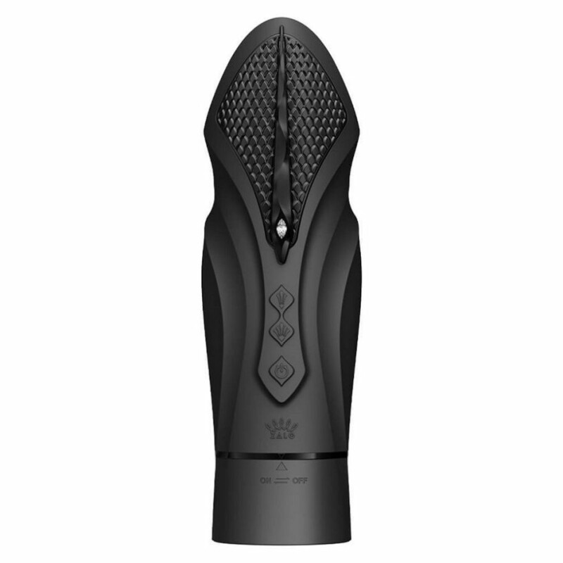 Секс-машина вібратор з 2 насадками Zalo Sesh Obsidian Black з контролем з додатка і пультом, з підігрівом, чорна - Изображение 9