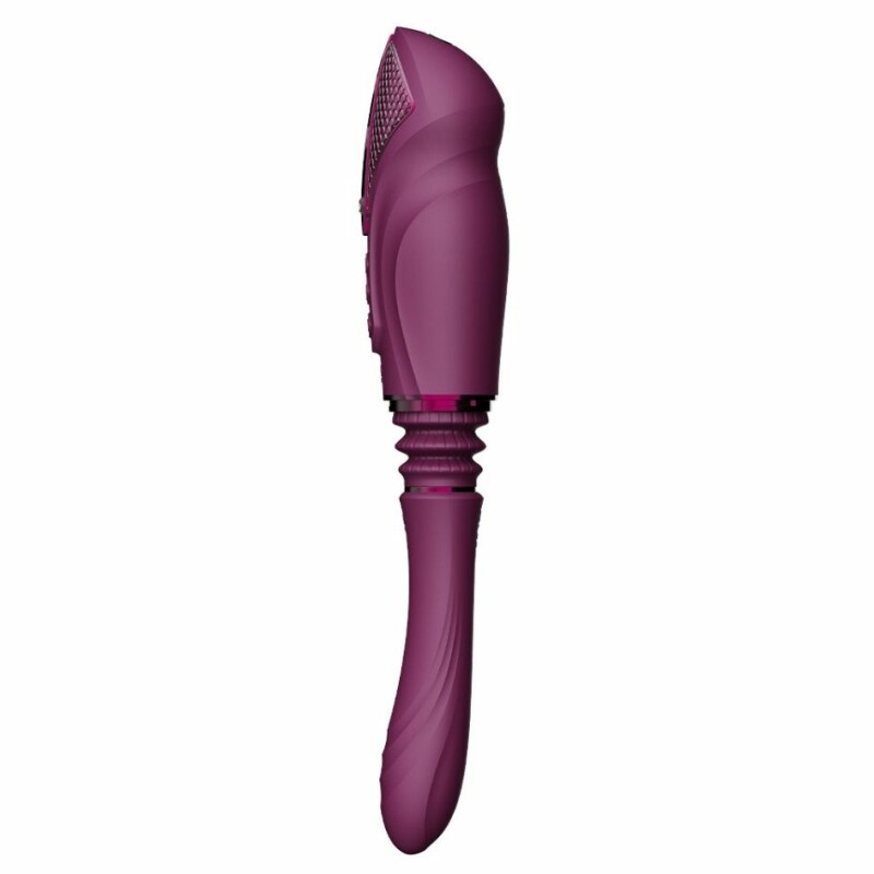 Секс-машина вібратор з 2 насадками Zalo Sesh Velvet Purple з контролем з додатка і пультом, з підігрівом, фіолет - Изображение 8