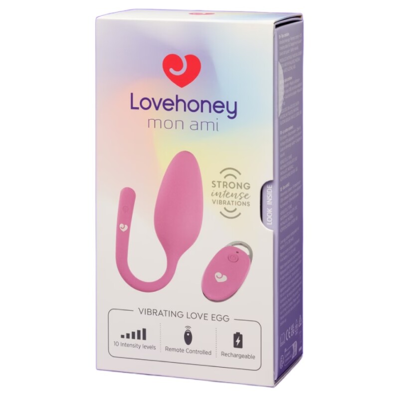 Вiброяйце Lovehoney mon ami з пультом, рожеве, 17.8 - Зображення 1