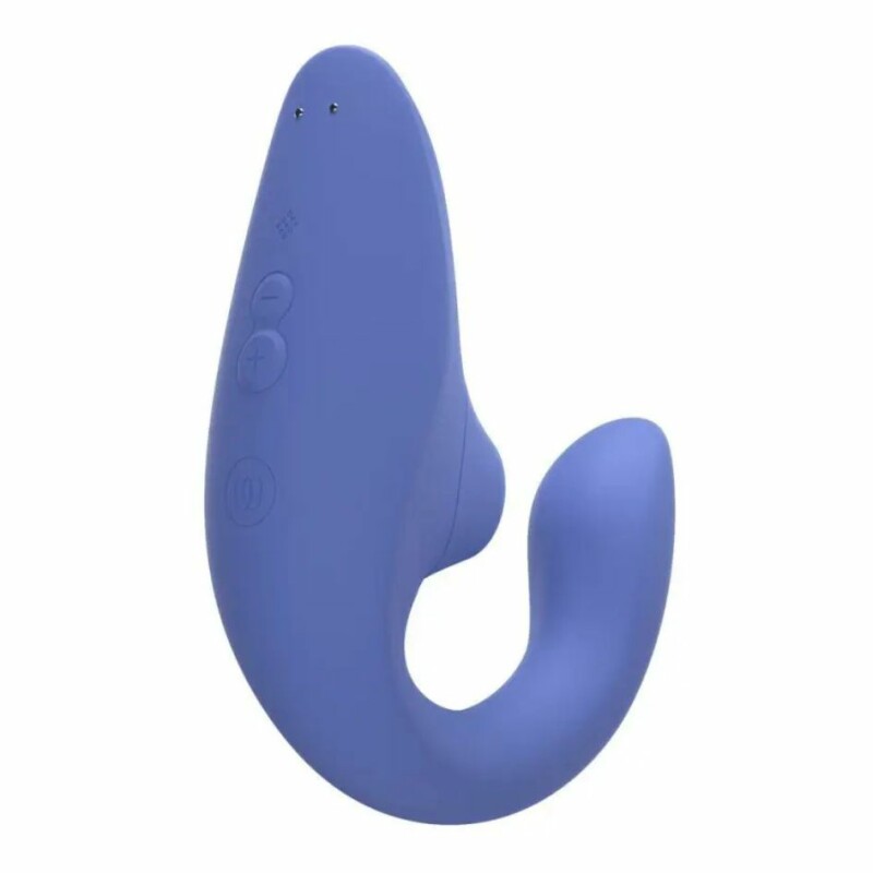 Вібратор-стимулятор подвійний Womanizer Blend Vibrant Blue для точки G і клітора, вакуум і вібрація, блакитний - Изображение 3