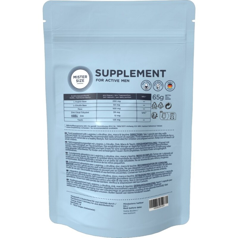 Капсули для чоловіків MISTER SIZE Supplement, 100 шт - Зображення 1