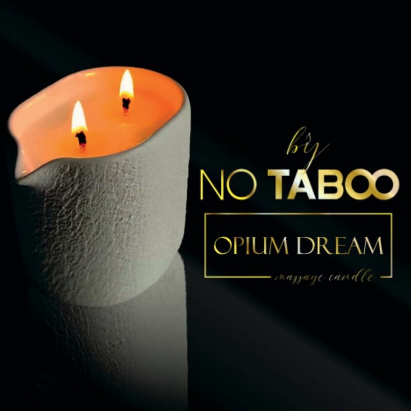 Масажна свічка, 140 мл, NO TABOO Opium Dream квіти + спеції + ладан - Зображення 5