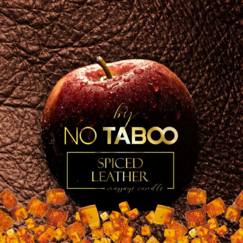 Масажна свічка, 140 мл, NO TABOO Spiced Leather шкіра + амбра + мускатний горіх - Зображення 9