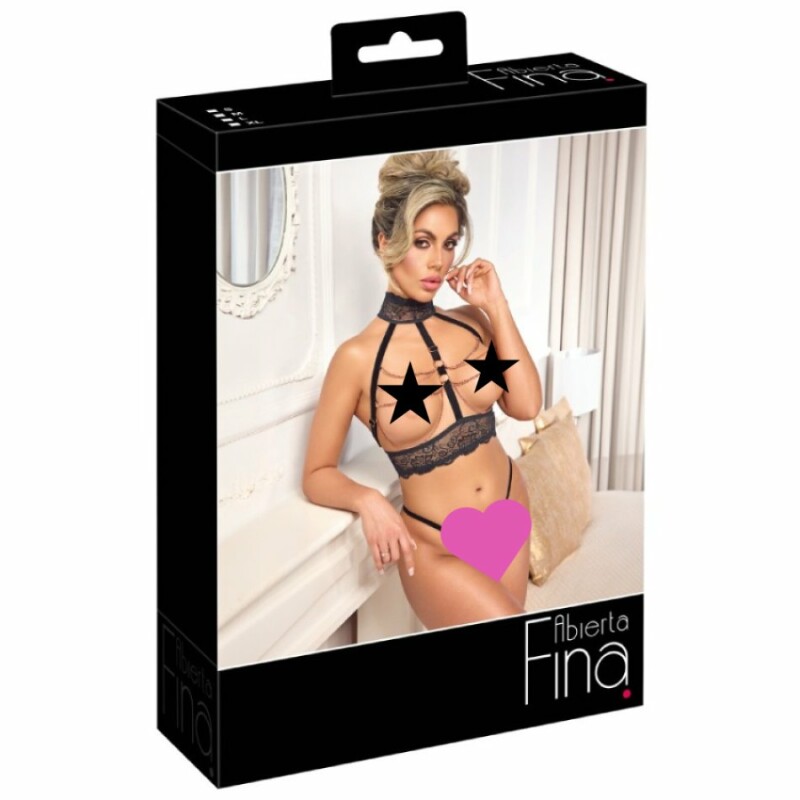 Сексуальний комплект з доступом Abierta Fina Chain Set, чорний, XL - Изображение 4