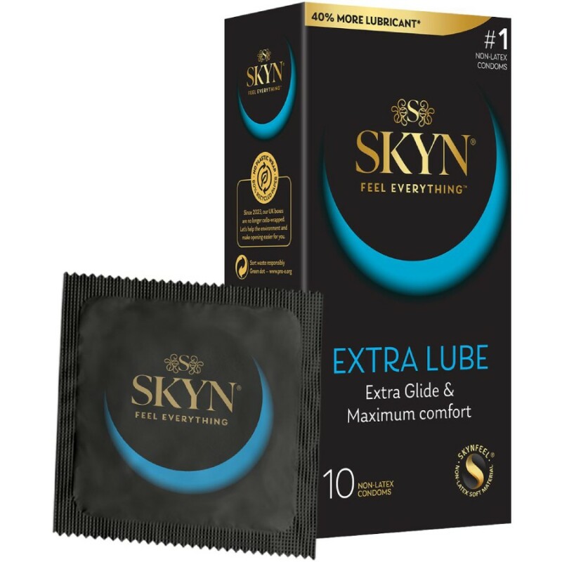 Презервативи безлатексні SKYN Extra Lube, з додатковою змазкою, 10 шт