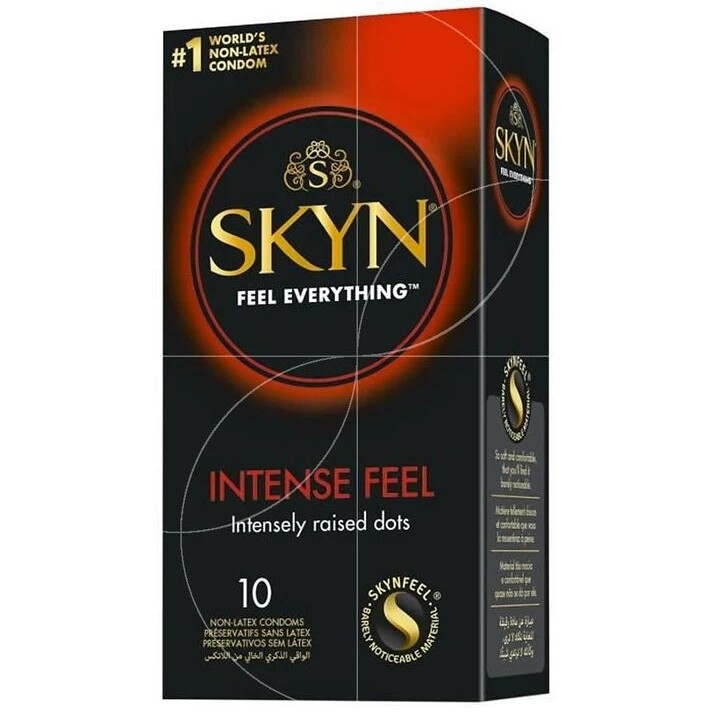 Презервативи безлатексні SKYN Intense Feel, з пухирцями, 10 шт