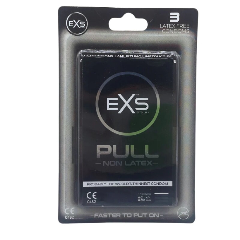 Презервативи ультратонкі EXS Pull, безлатексні, 3 шт