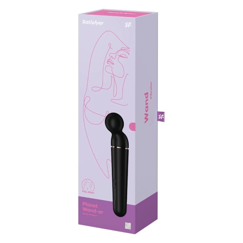 Вібратор-мікрофон Satisfyer Planet Wand-Er універсальний, чорний, 21.9 х 5.7 см - Зображення 1