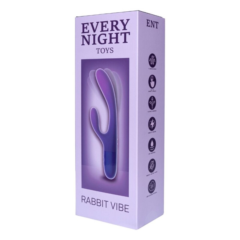 Вібратор-кролик Every Night Toys для точки G фіолетовий - Изображение 1
