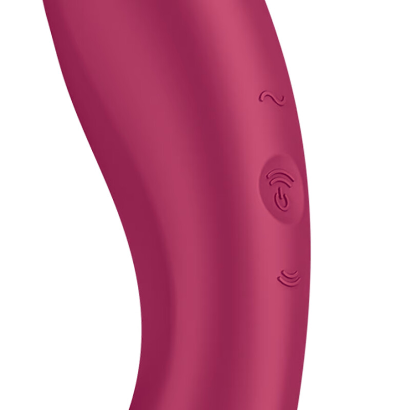 Вібратор з трьома видами стимуляції  Satisfyer Curvy Trinity 1, для точки G та клітора, бордовий, 17.5 х 7.2 см - Зображення 4
