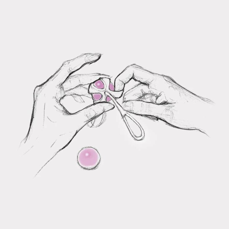 Кульки Gvibe Geisha Balls 2 для тренування інтимних м'язів, рожеві, 17 х 3 см - Зображення 9