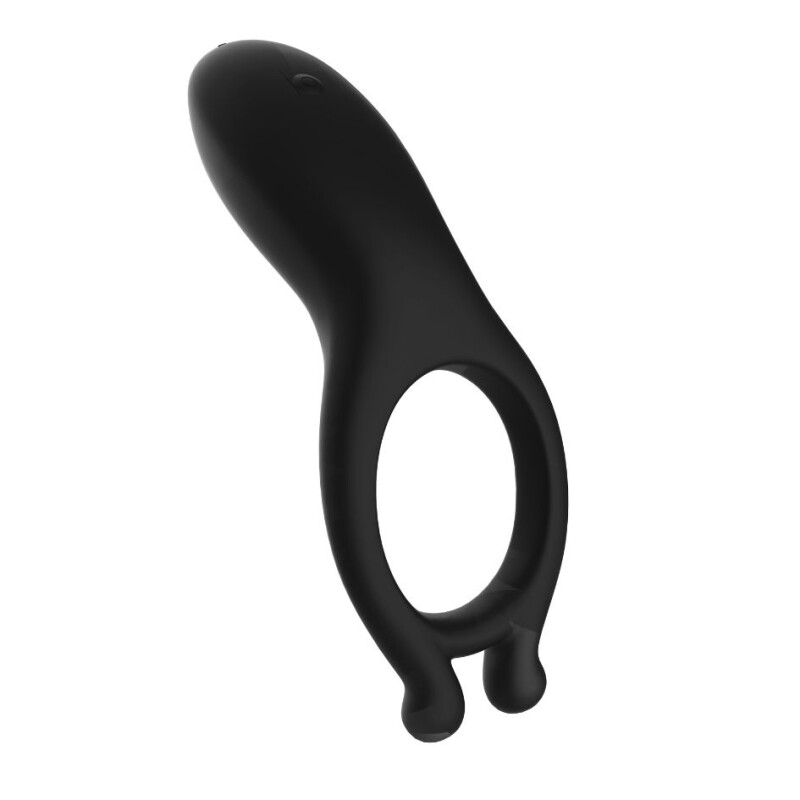 Ерекційне кільце з вібростімуляцією Every Night Toys чорне, 10.2 х 2.8 х 3 см