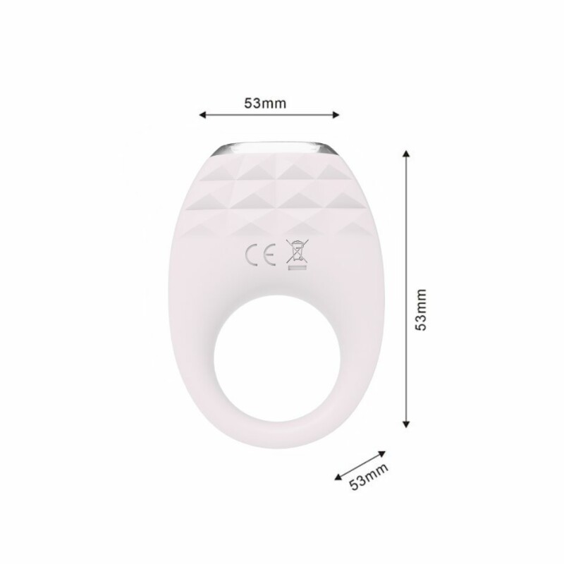 Ерекційне віброкільце Every Night Toys Luxury Diamond з підсвіткою, рожеве, 5.3 х 5.3 см - Изображение 8