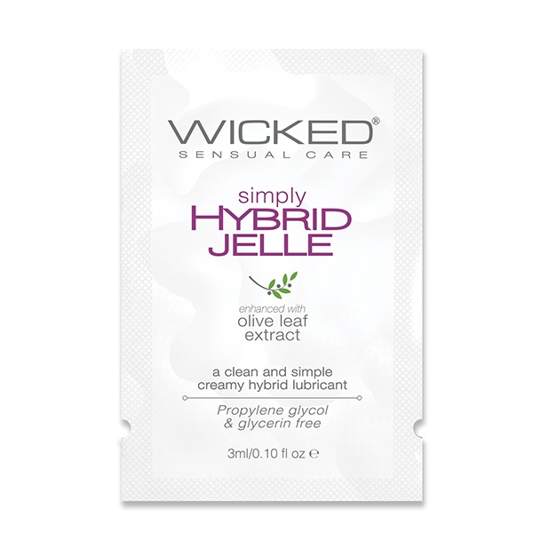 Пробник Лубрикант гібридний Wicked Simply Hybrid Jelle на водній і силіконовій основі, саше 1 шт, 3 мл