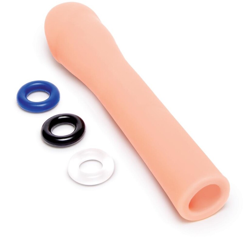 Насадка на пеніс Size-Up Penis Extender реалістична, бежева, 21 х 4.6 см - Изображение 3