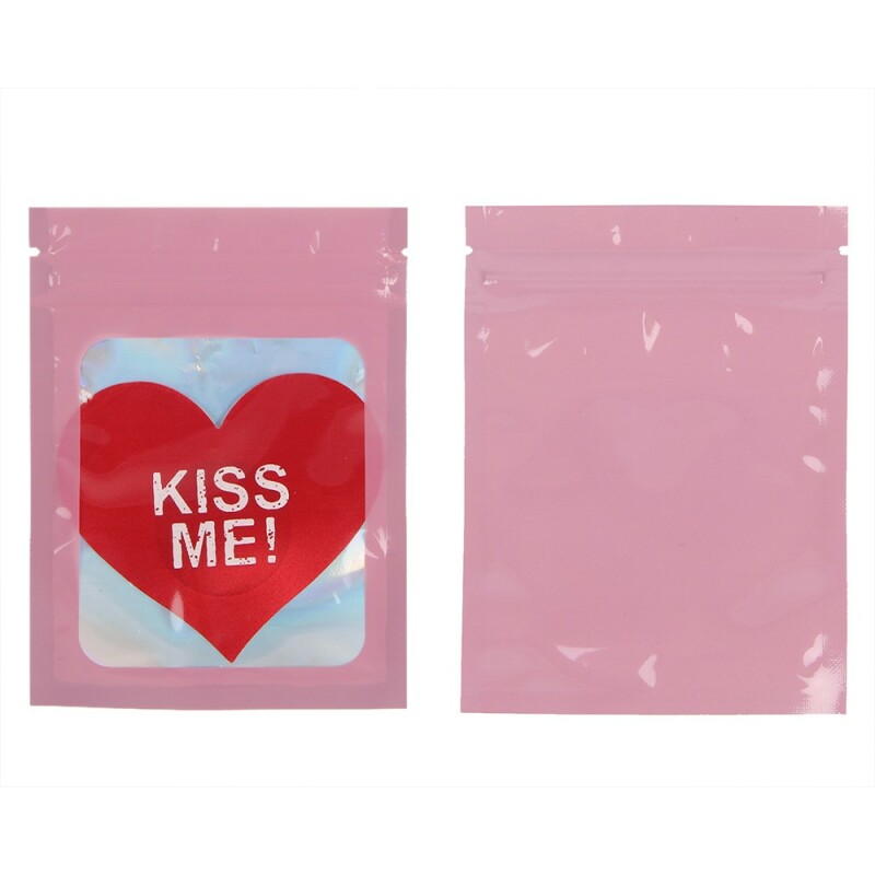 Наклейки на соски Star Night Kiss Me сердечка,червоні, One Size - Зображення 2