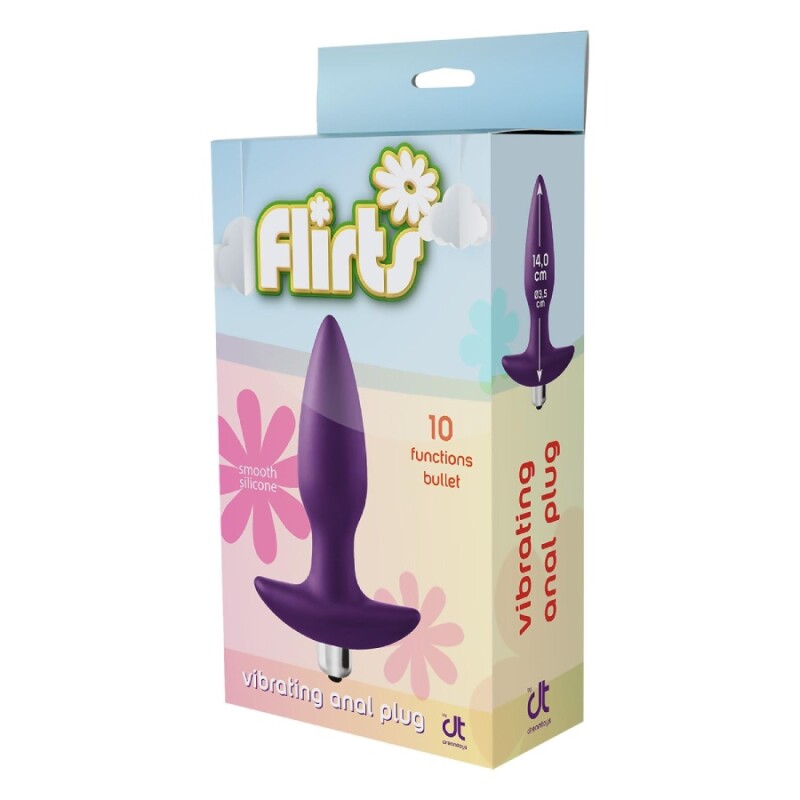 Анальна прообка Dreamtoys з віброкулею, фіолетова, 14 х 3.6 см - Зображення 1