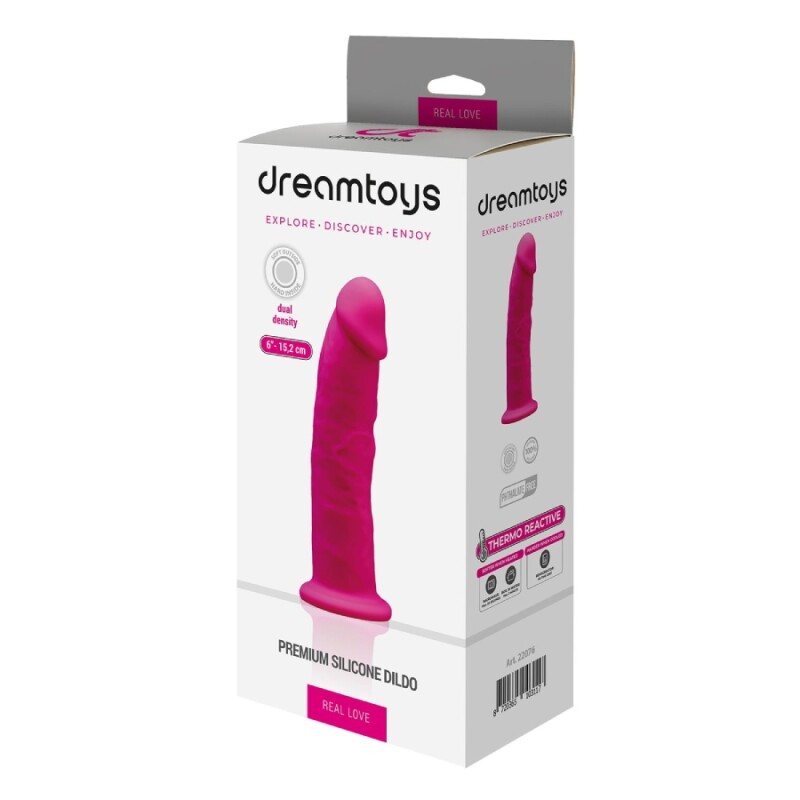 Фалоімітатор реалістичний Dreamtoys Real Love на присосці, рожевий, 16 х 3.5 см - Зображення 1