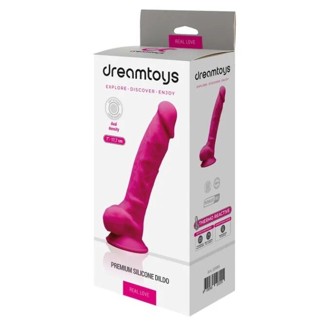 Фалоімітатор реалістичний Dream Toys Real Love на присосці, рожевий, 17.7 х 3 см - Изображение 1