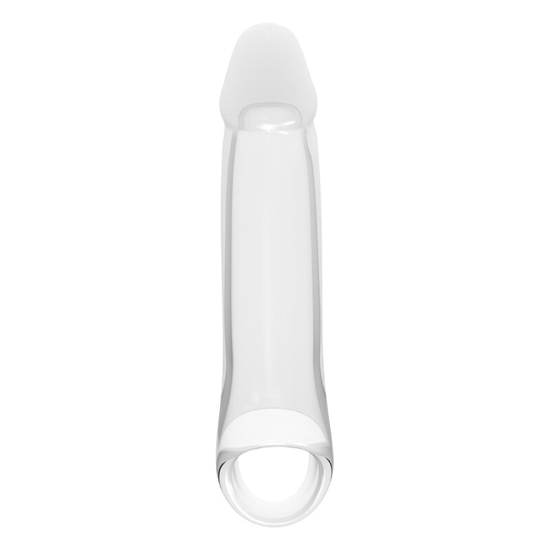 Насадка на пеніс Dreamtoys Ramrod з кільцем для мошонки, прозора, 23.6 х 4.5 см