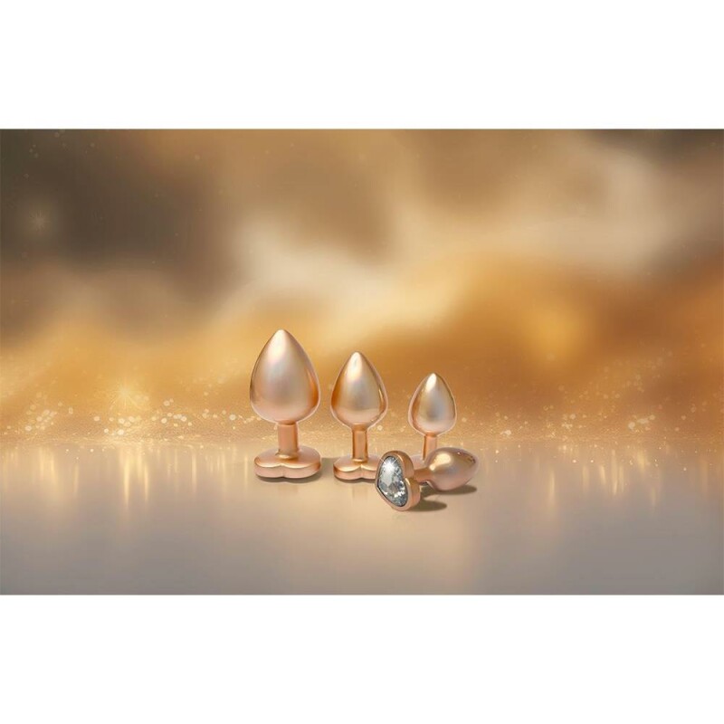 Анальна пробка Dreamtoys Gleaming Love Pearl S, золота, 7.1 х 2.7 см - Изображение 2