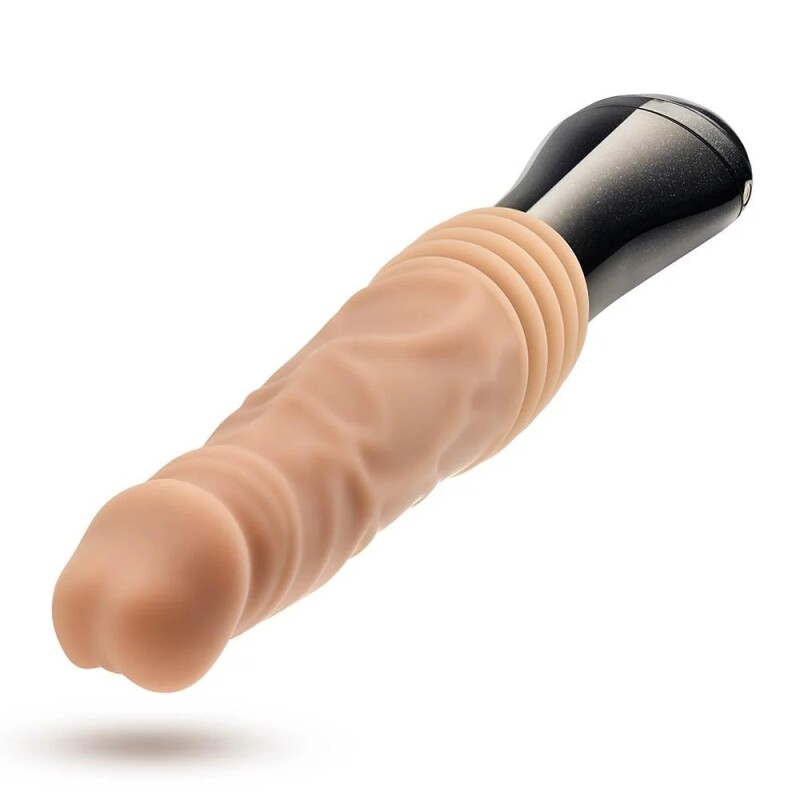 Вібратор Blush Dr Skin Dr Knight з ротацією та фрикціями, бежевий, 27.5 х 3.9 см - Зображення 5