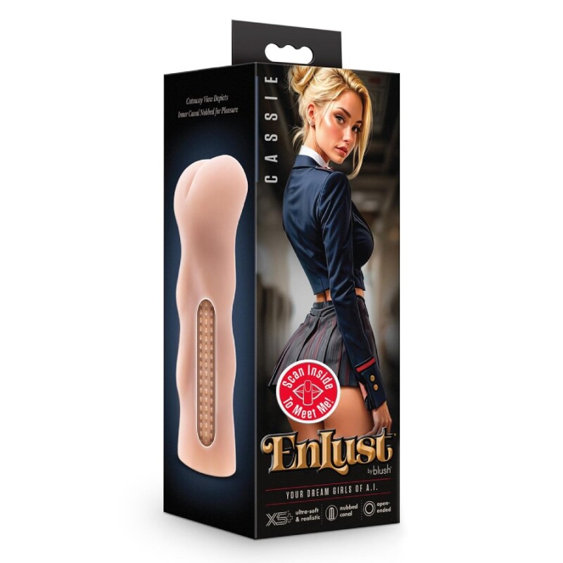 Мастурбатор-анус Blush Cassie реалістичний, бежевий, 11.5 х 3.6 см - Изображение 1