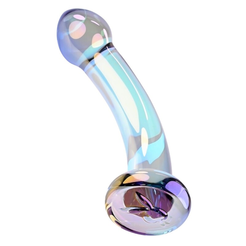 Фалоімітатор для точки G або P Playboy Jewels King скляний, 17.5 х 3.9 см