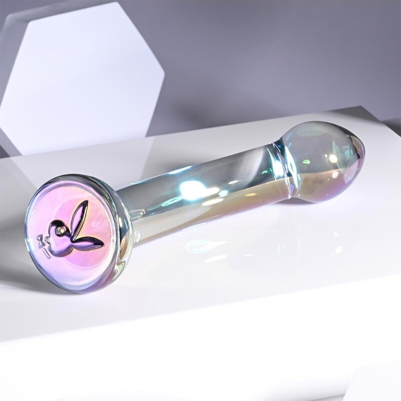 Фалоімітатор для точки G або P Playboy Jewels King скляний, 17.5 х 3.9 см - Изображение 5