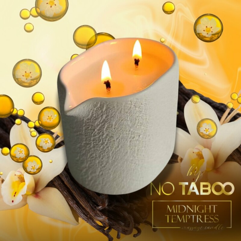 Масажна свічка, 140 мл, NO TABOO Midnight Temptress сандал + пачулі + ладан - Зображення 3