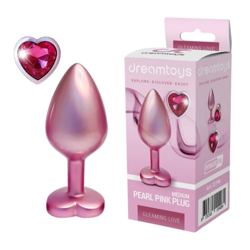 Анальна пробка Dreamtoys Gleaming Love Pearl S, рожева, 7.1 х 2.7 см - Зображення 5
