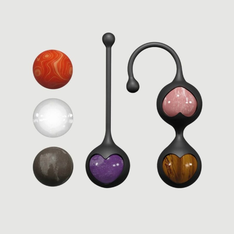 Набiр кульок Кегеля Adrien Lastic Harmony stones з натуральними камнями, 6 шт - Зображення 1