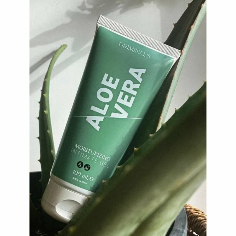 Лубрикант для чутливої ​​шкіри Driminals Aloe Vera на водній основі, 100 мл - Зображення 1