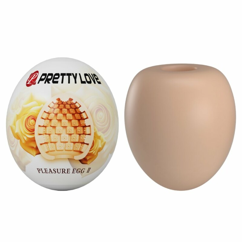 Мастурбатор яйце Pretty Love Pleasure Egg бежевий, 5.5 х 5 см - Зображення 1