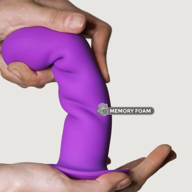 Фалоімітатор Adrien Lastic Hitsens 3 термореактивний, фіолетовий, 18.2 х 4.2 см - Изображение 2
