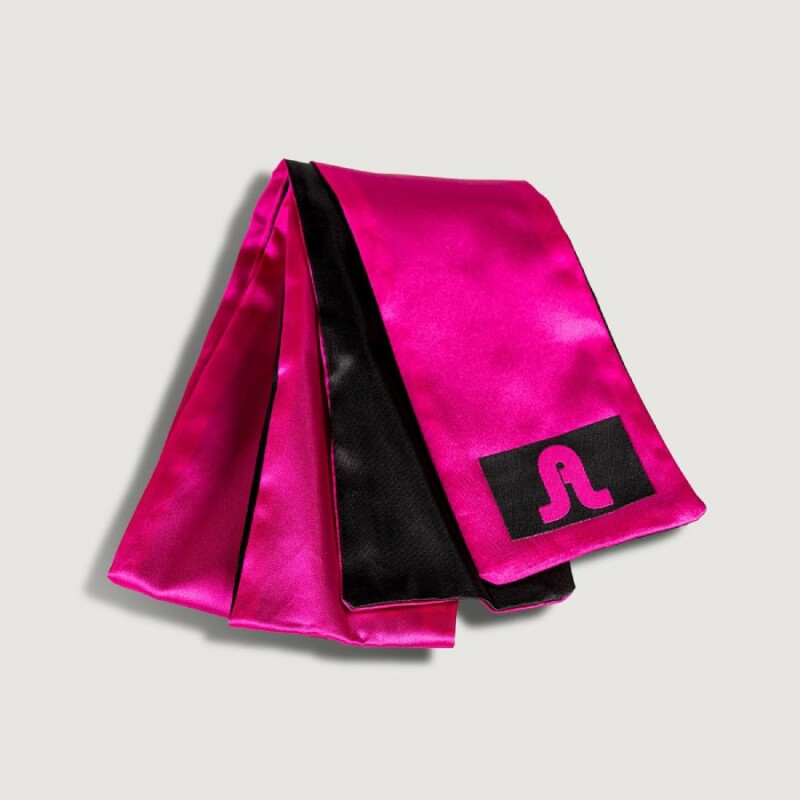 Пов`язка на очi та руки Adrien Lastic Satin Sash чорно-рожева, 135 x 6.5 см - Зображення 2