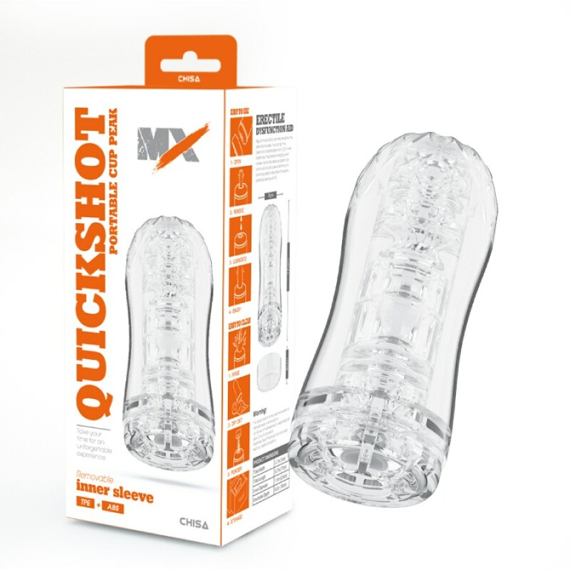 Мастурбатор Chisa Quickshot Portable Cup Peak прозорий, 17 х 7 см