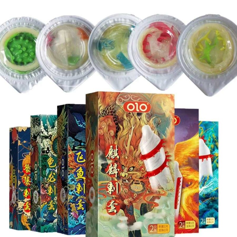 Презерватив з вусиками OLO Fairy deer Spiny з кулькою, 1 шт - Изображение 2