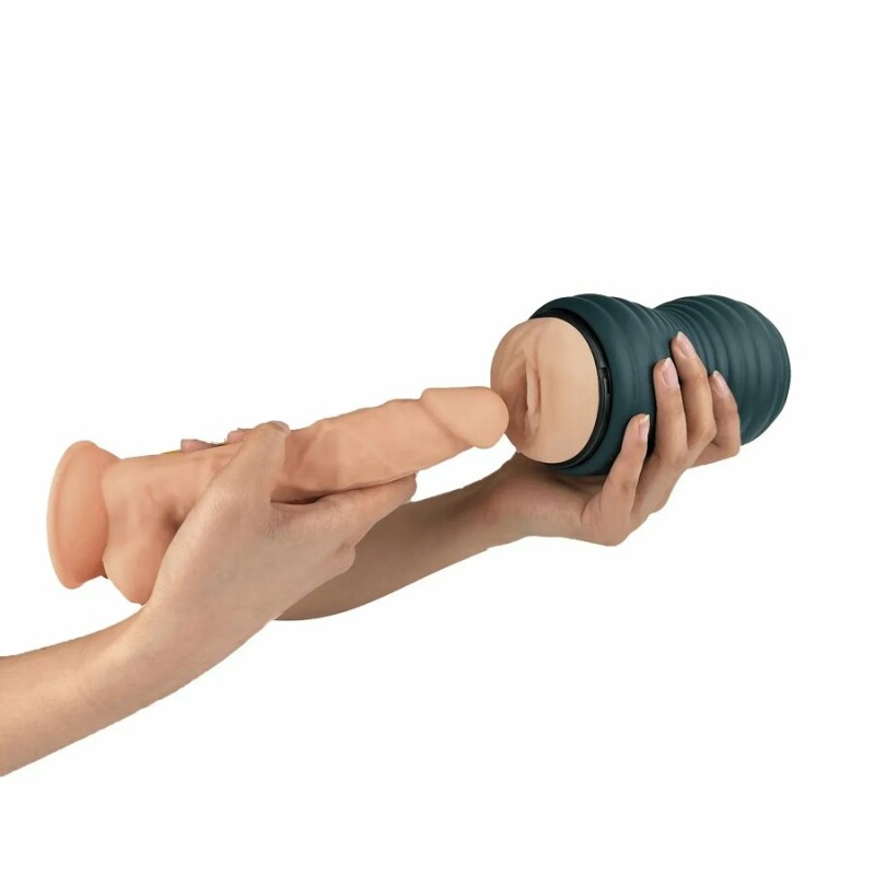 Мастурбатор вагіна Adrien Lastic Siltex Ultra з кібершкіри, бежевий, 19 х 3.5 см - Изображение 4