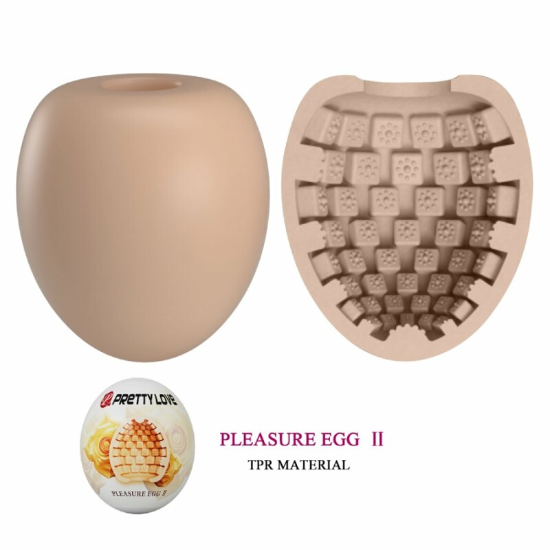 Мастурбатор яйце Pretty Love Pleasure Egg бежевий, 5.5 х 5 см - Зображення 5