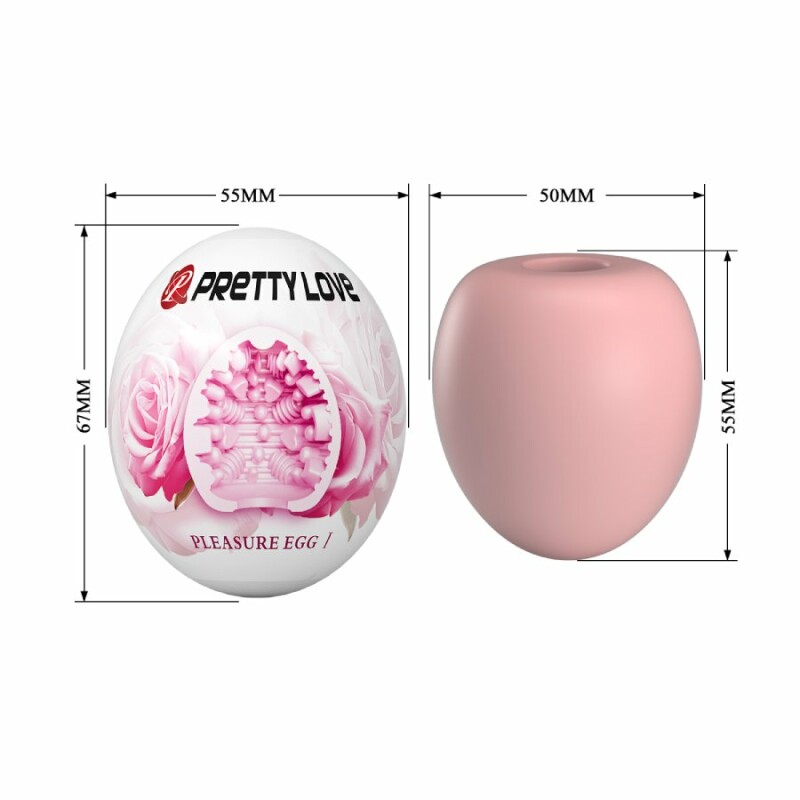 Мастурбатор яйце Pretty Love Pleasure Egg рожевий, 5.5 х 5 см - Изображение 6