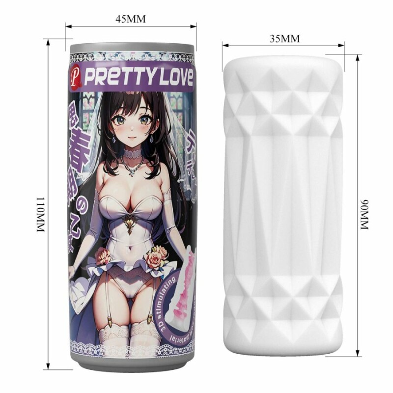 Мастурбатор Pretty Love Pop-Top у вигляді банки, фіолетовий, 9 х 3.5 см - Изображение 6